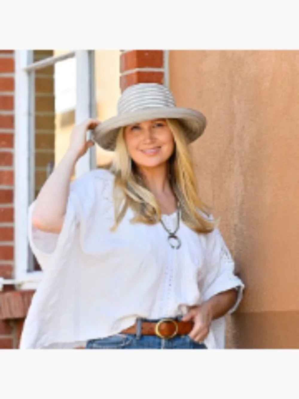 UPF 50+ Wide Brim Sun Hat, Packable Travel Hat with Drawstring Adjustable